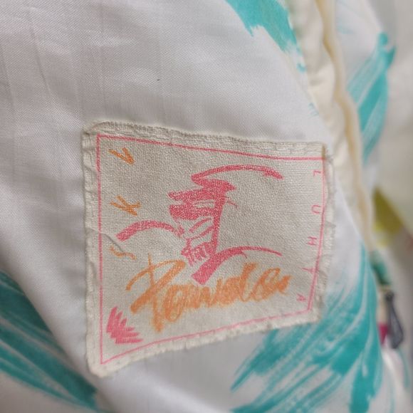 VINTAGE 90s jacket Luhta powder zip up abstract pattern ski S - Picture 8 of 16